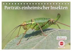 GEOclick Lernkalender: Porträts einheimischer Insekten (Tischkalender 2024 DIN A5 quer), CALVENDO Monatskalender