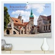 Braunschweig Im Zeichen des Löwen (hochwertiger Premium Wandkalender 2024 DIN A2 quer), Kunstdruck in Hochglanz
