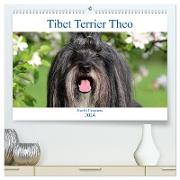 Tibet Terrier Theo (hochwertiger Premium Wandkalender 2024 DIN A2 quer), Kunstdruck in Hochglanz