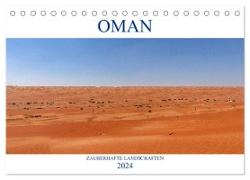 Oman - Zauberhafte Landschaften (Tischkalender 2024 DIN A5 quer), CALVENDO Monatskalender