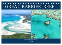 Great Barrier Reef und die Whitsundays (Tischkalender 2024 DIN A5 quer), CALVENDO Monatskalender