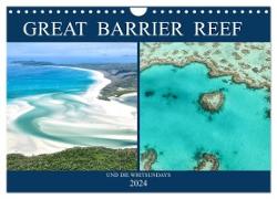 Great Barrier Reef und die Whitsundays (Wandkalender 2024 DIN A4 quer), CALVENDO Monatskalender