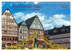 Frankfurt am Main Wolkenkratzer und Fachwerk (Wandkalender 2024 DIN A4 quer), CALVENDO Monatskalender