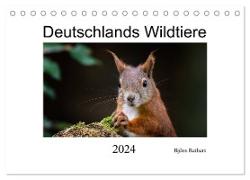 Deutschlands Wildtiere (Tischkalender 2024 DIN A5 quer), CALVENDO Monatskalender