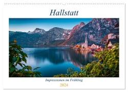 Hallstatt - Impressionen im Frühling (Wandkalender 2024 DIN A2 quer), CALVENDO Monatskalender