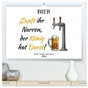 Bier - Lustige Sprüche und Grafiken (hochwertiger Premium Wandkalender 2024 DIN A2 quer), Kunstdruck in Hochglanz
