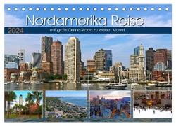Reisekalender Nordamerika (Tischkalender 2024 DIN A5 quer), CALVENDO Monatskalender