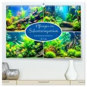 Pflanzen im Süßwasseraquarium. Gartenkunst im Fischbecken (hochwertiger Premium Wandkalender 2024 DIN A2 quer), Kunstdruck in Hochglanz
