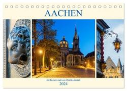 Aachen - die Kaiserstadt am Dreiländereck (Tischkalender 2024 DIN A5 quer), CALVENDO Monatskalender