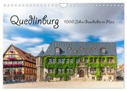 Quedlinburg - 1000 Jahre Geschichte im Harz (Wandkalender 2024 DIN A4 quer), CALVENDO Monatskalender