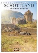Schottland -Schottische Highlands (Tischkalender 2024 DIN A5 hoch), CALVENDO Monatskalender