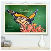 Wunderwelt der Schmetterlinge 2024 Prächtige Sommervögel (hochwertiger Premium Wandkalender 2024 DIN A2 quer), Kunstdruck in Hochglanz
