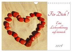 Für Dich! - Eine Liebeserklärung auf steinisch (Wandkalender 2024 DIN A4 quer), CALVENDO Monatskalender