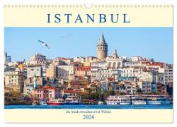 Istanbul - die Stadt zwischen zwei Welten (Wandkalender 2024 DIN A3 quer), CALVENDO Monatskalender