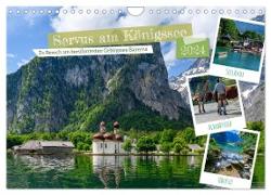 Servus am Königssee - Zu Besuch am bekanntesten Gebirgssee Bayerns (Wandkalender 2024 DIN A4 quer), CALVENDO Monatskalender