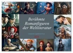 Berühmte Romanfiguren der Weltliteratur (Wandkalender 2024 DIN A2 quer), CALVENDO Monatskalender