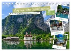 Servus am Königssee - Zu Besuch am bekanntesten Gebirgssee Bayerns (Tischkalender 2024 DIN A5 quer), CALVENDO Monatskalender