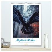 Mystische Raben (hochwertiger Premium Wandkalender 2024 DIN A2 hoch), Kunstdruck in Hochglanz