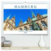 Hamburg - eine Bilderreise durch die Hansestadt (hochwertiger Premium Wandkalender 2024 DIN A2 quer), Kunstdruck in Hochglanz