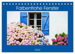 Farbenfrohe Fenster (Tischkalender 2024 DIN A5 quer), CALVENDO Monatskalender