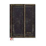 Arabica (Old Leather Collection) Ultra Vertical 12-month Dayplanner 2024 (Wrap Closure)