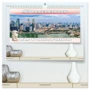 Singapur als Panorama (hochwertiger Premium Wandkalender 2024 DIN A2 quer), Kunstdruck in Hochglanz
