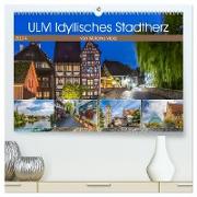 ULM Idyllisches Stadtherz (hochwertiger Premium Wandkalender 2024 DIN A2 quer), Kunstdruck in Hochglanz