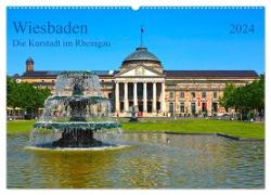 Wiesbaden Die Kurstadt im Rheingau (Wandkalender 2024 DIN A2 quer), CALVENDO Monatskalender