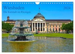 Wiesbaden Die Kurstadt im Rheingau (Wandkalender 2024 DIN A4 quer), CALVENDO Monatskalender