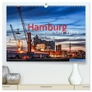 Hamburg City Vibes (hochwertiger Premium Wandkalender 2024 DIN A2 quer), Kunstdruck in Hochglanz