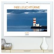 Inselleuchttürme Island (hochwertiger Premium Wandkalender 2024 DIN A2 quer), Kunstdruck in Hochglanz