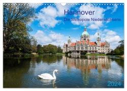 Hannover Die Metropole Niedersachsens (Wandkalender 2024 DIN A3 quer), CALVENDO Monatskalender