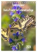 Familienplaner Bunte Pracht der Schmetterlinge (Tischkalender 2024 DIN A5 hoch), CALVENDO Monatskalender