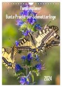 Familienplaner Bunte Pracht der Schmetterlinge (Wandkalender 2024 DIN A4 hoch), CALVENDO Monatskalender