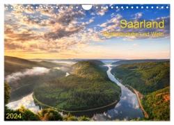 Saarland Weltkulturerbe und Wein (Wandkalender 2024 DIN A4 quer), CALVENDO Monatskalender