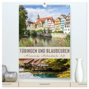 TÜBINGEN UND BLAUBEUREN Historische Schwäbische Alb (hochwertiger Premium Wandkalender 2024 DIN A2 hoch), Kunstdruck in Hochglanz