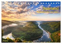 Saarland Weltkulturerbe und Wein (Tischkalender 2024 DIN A5 quer), CALVENDO Monatskalender