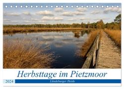 Herbsttage im Pietzmoor - Lüneburger Heide (Tischkalender 2024 DIN A5 quer), CALVENDO Monatskalender