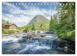 Aufregendes Norwegen (Tischkalender 2024 DIN A5 quer), CALVENDO Monatskalender