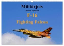 Militärjets General Dynamics F-16 Fighting Falcon (Wandkalender 2024 DIN A2 quer), CALVENDO Monatskalender