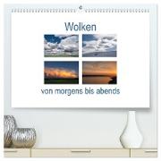 Wolken von morgens bis abends (hochwertiger Premium Wandkalender 2024 DIN A2 quer), Kunstdruck in Hochglanz