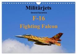 Militärjets General Dynamics F-16 Fighting Falcon (Wandkalender 2024 DIN A4 quer), CALVENDO Monatskalender