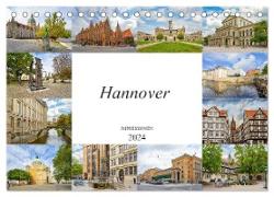 Hannover Stadtansichten (Tischkalender 2024 DIN A5 quer), CALVENDO Monatskalender