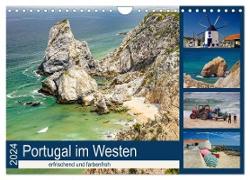 Portugal im Westen - erfrischend und farbenfroh (Wandkalender 2024 DIN A4 quer), CALVENDO Monatskalender