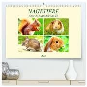 Nagetiere. Hamster, Kaninchen und Co. (hochwertiger Premium Wandkalender 2024 DIN A2 quer), Kunstdruck in Hochglanz