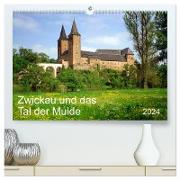 Zwickau und das Tal der Mulde (hochwertiger Premium Wandkalender 2024 DIN A2 quer), Kunstdruck in Hochglanz
