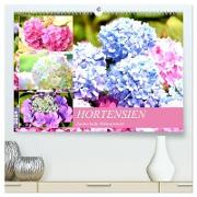 Hortensien. Zauberhafte Blütenpracht (hochwertiger Premium Wandkalender 2024 DIN A2 quer), Kunstdruck in Hochglanz