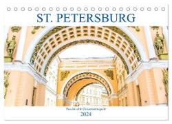 St. Petersburg - Prachtvolle Ostseemetropole (Tischkalender 2024 DIN A5 quer), CALVENDO Monatskalender