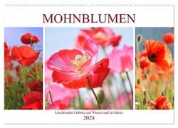 Mohnblumen. Leuchtender Liebreiz auf Wiesen und in Gärten (Wandkalender 2024 DIN A2 quer), CALVENDO Monatskalender