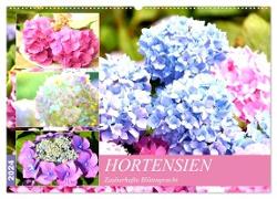 Hortensien. Zauberhafte Blütenpracht (Wandkalender 2024 DIN A2 quer), CALVENDO Monatskalender
